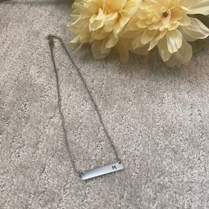 3 for $20 💎Silver bar M necklace